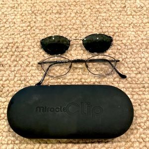 Frames with sunglasses clips